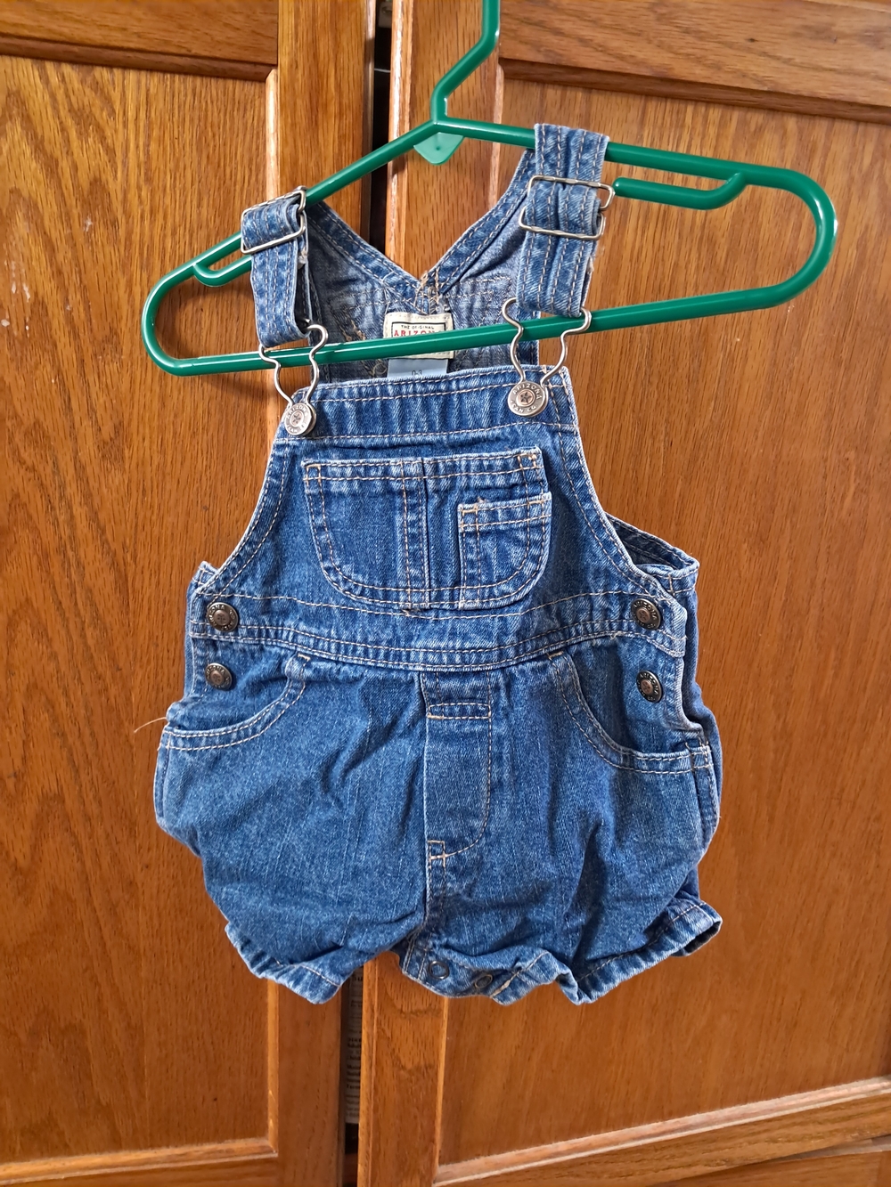 Denim Blue Baby Girls' Short Overalls